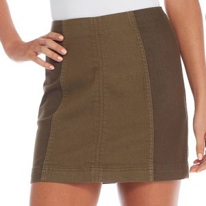 Free People Modern Femme Skirt in Army Green